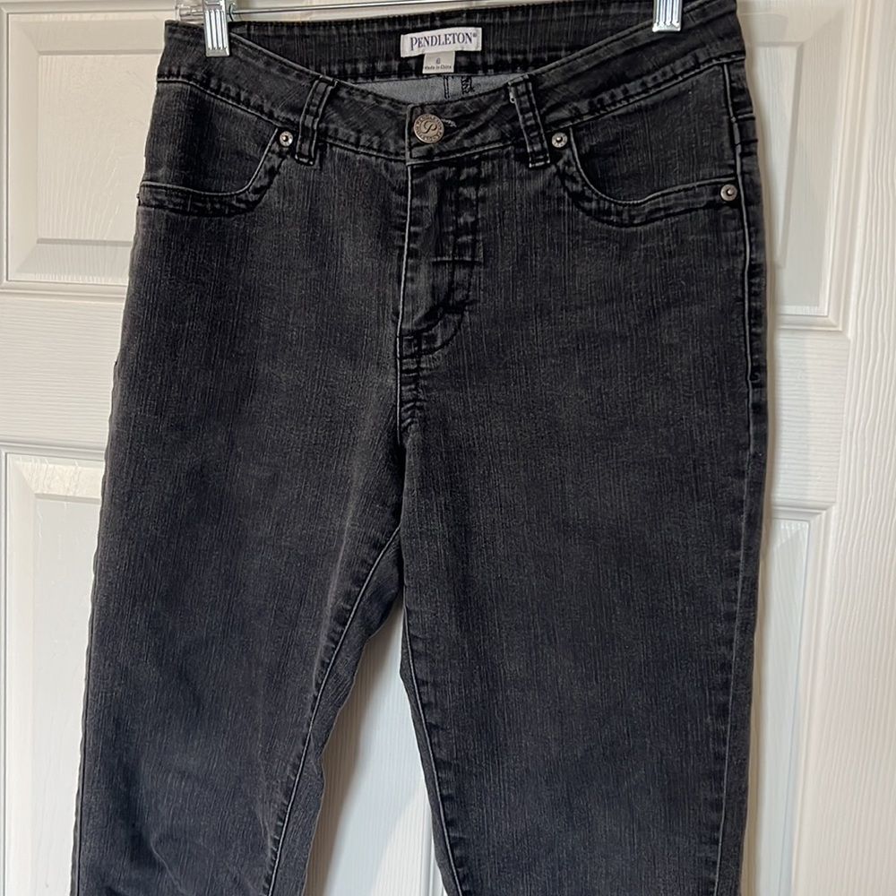 Pendleton Black/Dark Gray Cotton Blend Skinny Jea… - image 2